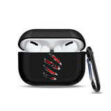 Anime Ninja Protective Silicone Case Cover for AirPods Pro / 1 & 2 / 3 - Shockproof Earphone Case with Carabiner Clip Featuring Akatsuki Cloud, Uchiha Crest & Rinnegan Seals - Gift for Anime Fans & Gamers