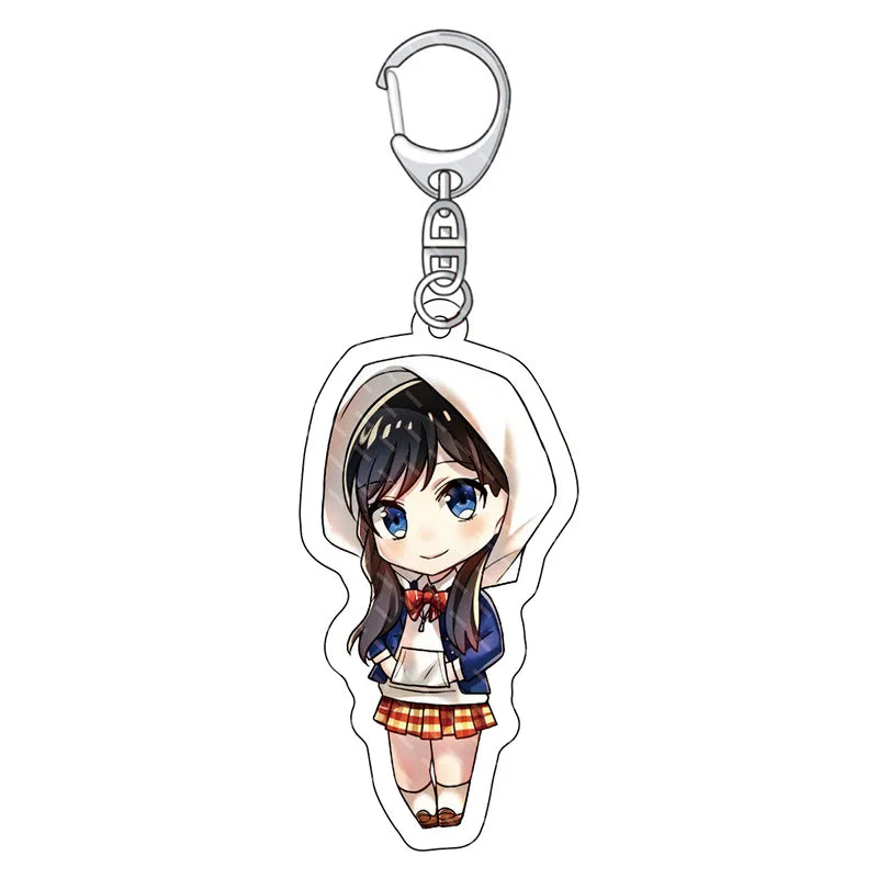 Weathering With You Chibi Acrylic Keychain Collection - Hodaka & Hina Cute Anime Couple Charm Set - Clear Double-Sided Pendant Keyring for Bags, Ita Bags & Anime Fans
