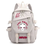 Anime Tactical Buckle Canvas Backpack - Leaf Village & Anbu Mask Graphic School Bookbag with Laptop Sleeve - Aesthetic Multi-Pocket Travel Rucksack for Students & Anime Fans