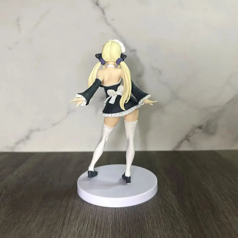 Fairy Tail Lucy Heartfilia Maid Costume Action Figure - Collectible Anime Statue with Display Box & Base - Desk Decor - 17CM