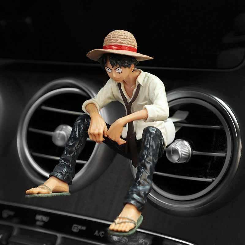 Anime Cute One Piece Luffy Action Figure Car Accessories
