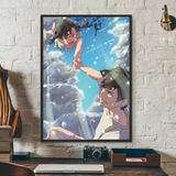 Weathering With You Canvas Poster Collection - Tenki no Ko Anime Art Prints - Makoto Shinkai Cinematic Wall Decor for Bedroom, Living Room & College Dorm