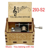 "You Belong With Me" Hand-Crank Wooden Music Box - Taylor Swift Inspired Fan Souvenir - Laser-Engraved Lyrics & Portrait - Limited Edition Musical Keepsake Gift