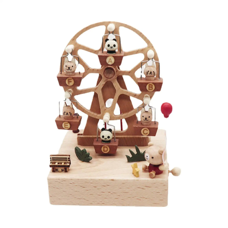 Carousel Windmill Wooden Music Box