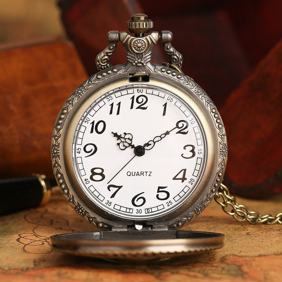One Piece Anime Steampunk Vintage Pocket Watch Necklace