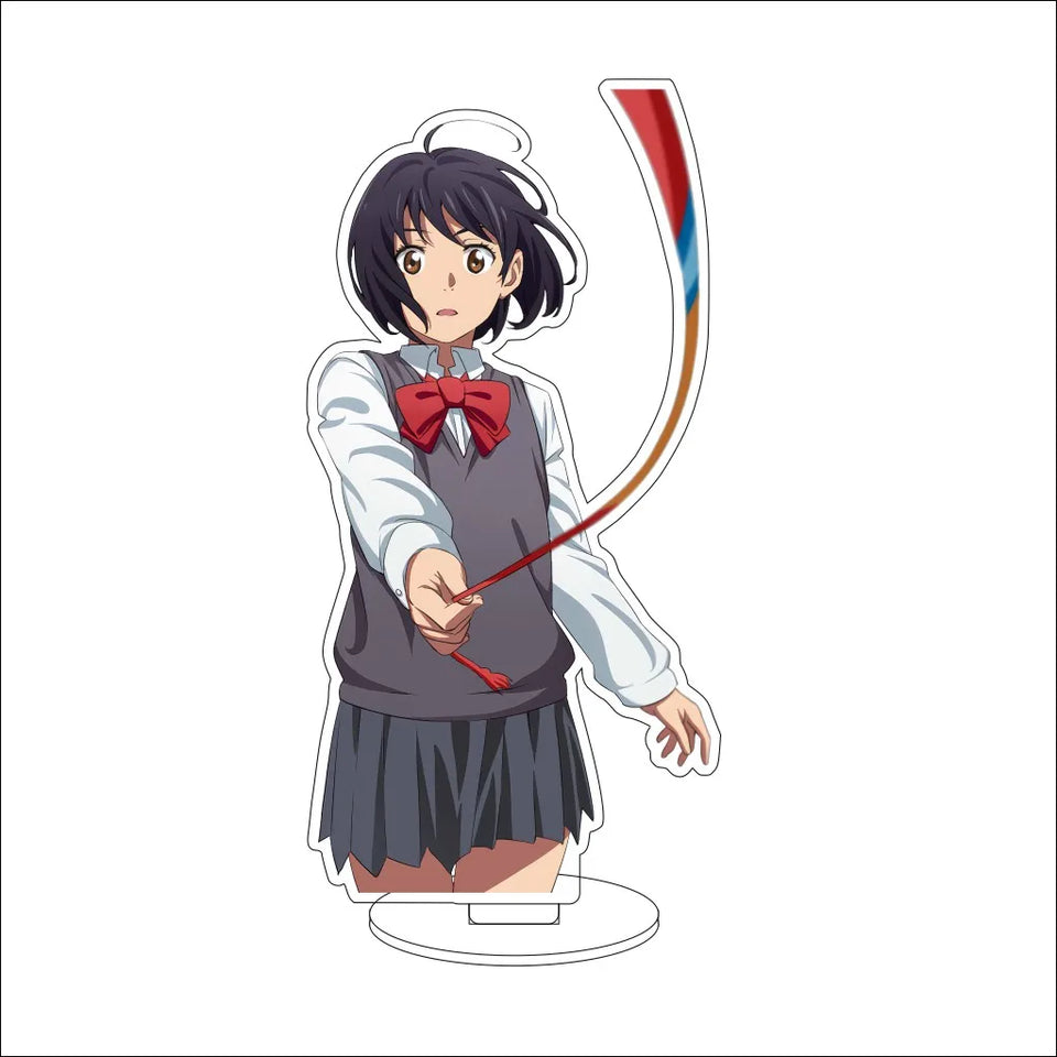 Your Name Anime Acrylic Standee Collection - Premium Taki & Mitsuha Timeline Variant Figures - Kimi no Na wa Kataware-doki Twilight Desk Decor - Romantic Manga Fan Gift Set for Bookshelf, Desk & Room Display