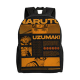Naruto Eight Trigrams Sealing Emblem Backpack - Minimalist Nine-Tails Seal Symbol Canvas Bookbag - Black Anime Laptop Daypack for Students, Travel & Cosplay
