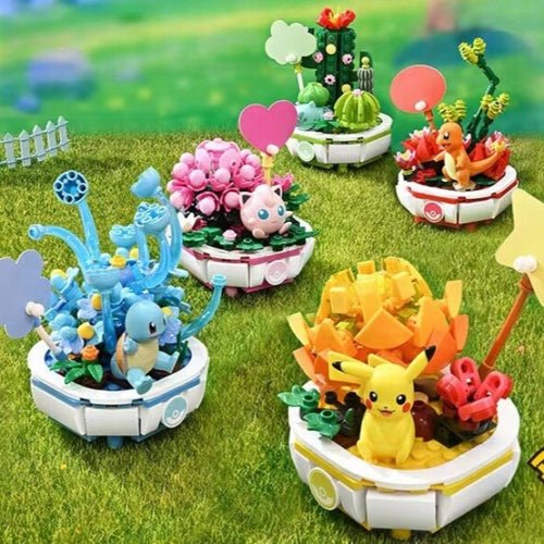 Pokemon Anime Potted Plants Building Blocks