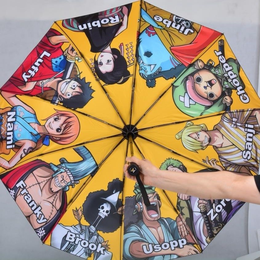 One Piece Characters Yellow Sunscreen Umbrella