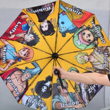 One Piece Characters Yellow Sunscreen Umbrella