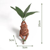 Mandrake Root Resin Statue - Handcrafted Harry Potter Inspired Garden Figurine & Indoor Mythical Plant Decor - Realistic Mandragora Herbology Art Ornament