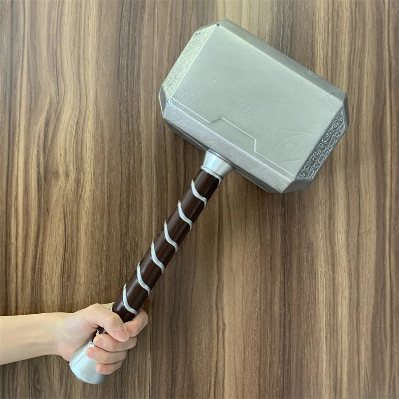 Thor Mjolnir Hammer Prop Replica - Life-Size Metallic Foam/Resin Mjolnir Hammer - Marvel Superhero Cosplay Weapon, Costume Prop & Desk Display for Fans & Collectors
