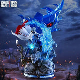 Naruto Kakashi Hatake Sixth Hokage Diorama Statue - Lightning Hound Chidori Chakra Effect Statue - Collectible Anime Desk Figure & Display Centerpiece - 22CM