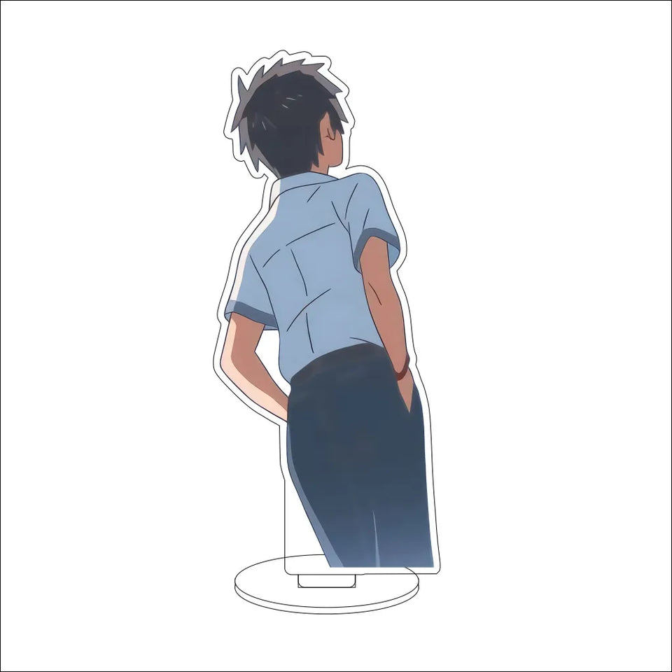 Your Name Anime Acrylic Standee Collection - Premium Taki & Mitsuha Timeline Variant Figures - Kimi no Na wa Kataware-doki Twilight Desk Decor - Romantic Manga Fan Gift Set for Bookshelf, Desk & Room Display
