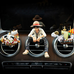 Anime Cute One Piece Luffy Action Figure Car Accessories