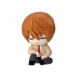Anime Sleeping Chibi Figure Set - Cute Mini L Lawliet, Light Yagami, Misa Amane & Near Sleeping Statue - Kawaii Desktop PVC Model Toy Collection - Cool Otaku Gift for Bedroom Display