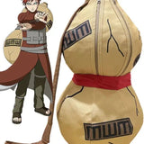 Anime Sand Gourd Cosplay Backpack - Replica Canvas Sand Gourd Shoulder Bag with Sealing Marks & Red Sash - Anime Cosplay Prop Daypack for Conventions, Halloween & Shinobi Fans