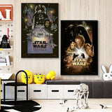 Star Wars Saga Canvas Wall Art – Retro Movie Posters & Minimalist Aesthetic Prints for Home Decor