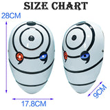 Naruto Obito War Mask with LED Glowing Eyes - Tobi White Rinnegan & Sharingan Illuminated Cosplay Helmet - Full-Face Light-Up Mask for Anime Conventions, Halloween & Displays