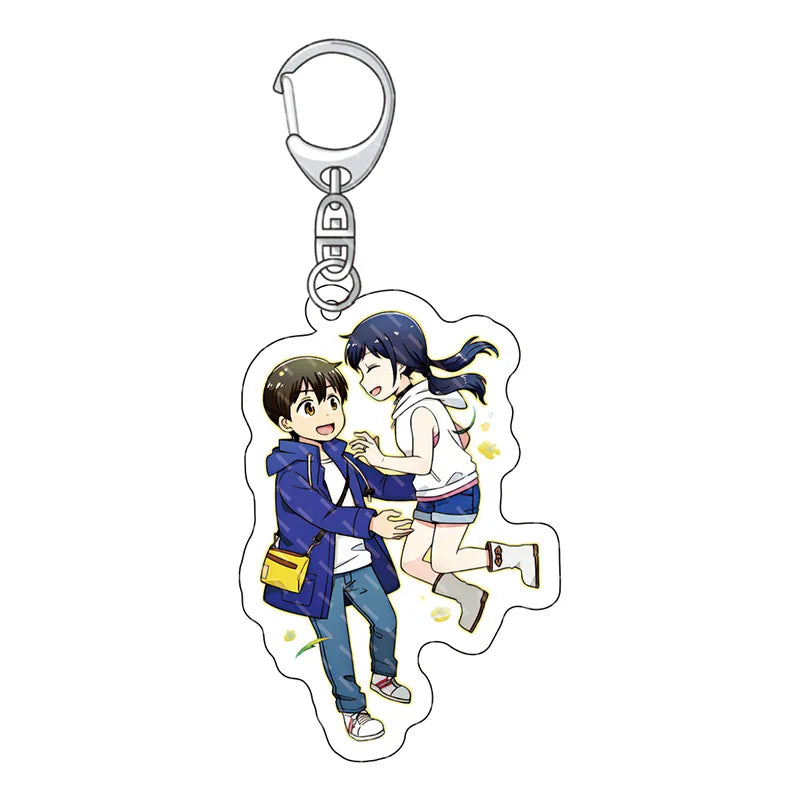 Weathering With You Chibi Acrylic Keychain Collection - Hodaka & Hina Cute Anime Couple Charm Set - Clear Double-Sided Pendant Keyring for Bags, Ita Bags & Anime Fans