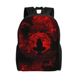Itachi Uchiha Manga Collage Backpack - Anime Torn Graphic School Bookbag with Sharingan Eyes - Durable Canvas Laptop Daypack for Anime Fans, Students & Cosplay