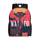 Naruto Eight Trigrams Sealing Emblem Backpack - Minimalist Nine-Tails Seal Symbol Canvas Bookbag - Black Anime Laptop Daypack for Students, Travel & Cosplay