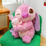 Classic Pink Alien Sakura Plush Toy - Cute Winking Angel Rose Curl Plushie Cushion - Kawaii Soft Fluffy Cherry Blossom Stuffed Animal Doll - Collectible Nostalgic Fan Gift for Kids Room, Bed & Desk Display - (35CM-70CM)