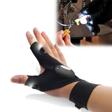 Fingerless LED Flashlight Gloves