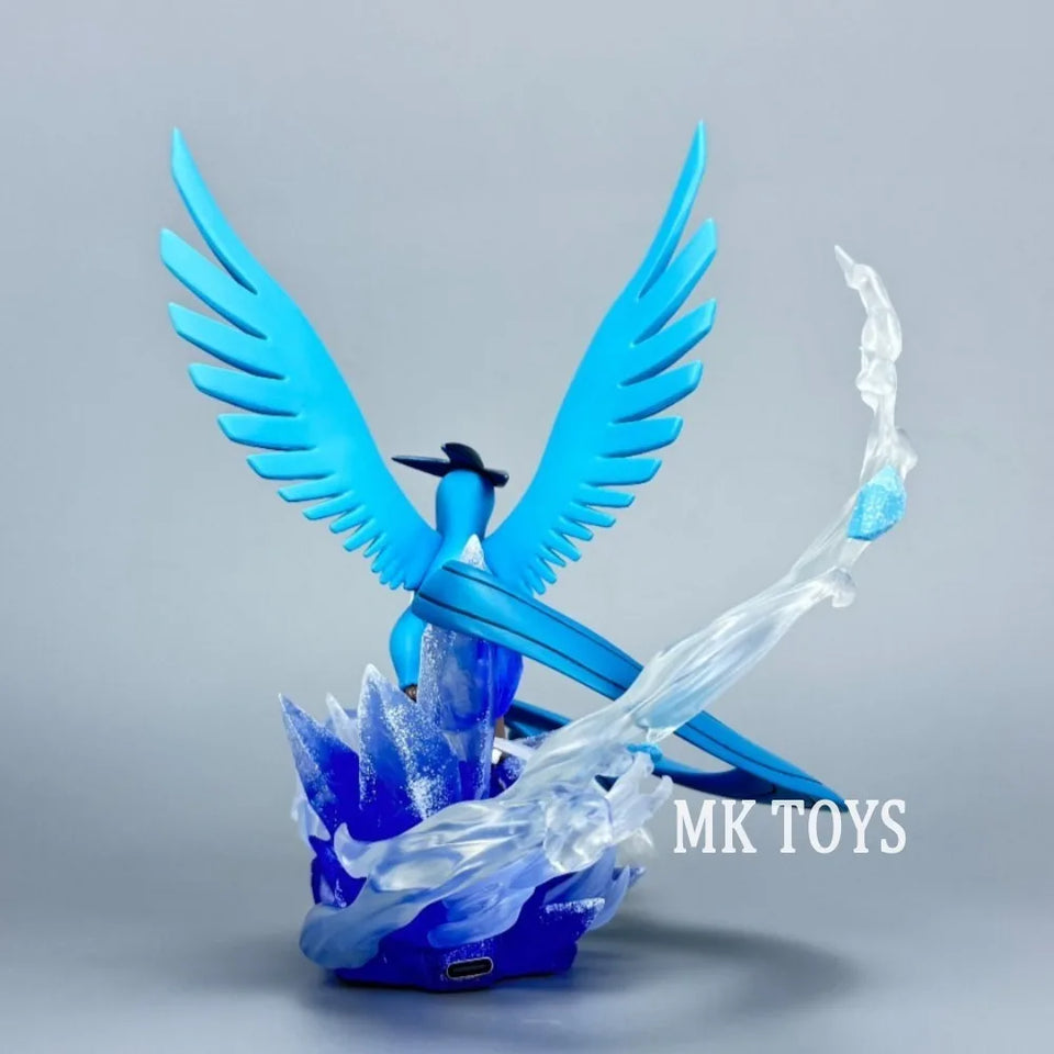 Pokémon Articuno Ice Type Diorama Statue - Legendary Bird Action Figure with Crystal Base - Collectible Anime Desk Statue & Gaming Setup Display