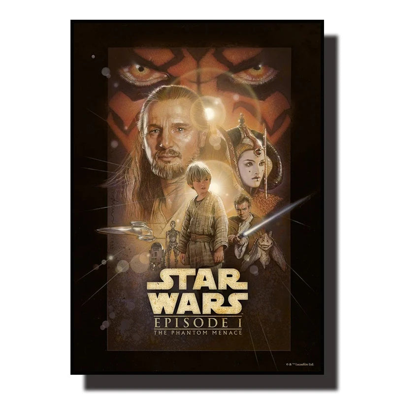Star Wars Saga Canvas Wall Art – Retro Movie Posters & Minimalist Aesthetic Prints for Home Decor