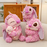 Classic Pink Alien Sakura Plush Toy - Cute Winking Angel Rose Curl Plushie Cushion - Kawaii Soft Fluffy Cherry Blossom Stuffed Animal Doll - Collectible Nostalgic Fan Gift for Kids Room, Bed & Desk Display - (35CM-70CM)