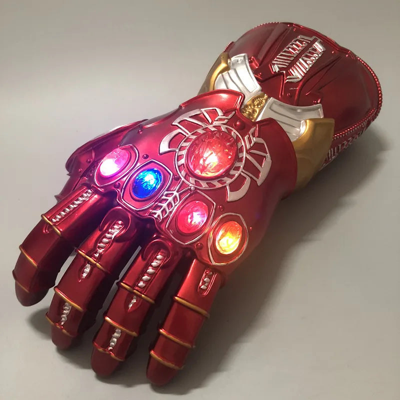Infinity Gauntlet Prop Replica - Metallic Gold Armor Glove with 6 Infinity Stones - Marvel Superhero Cosplay Weapon, Costume Prop & Desk Display for Fans & Collectors