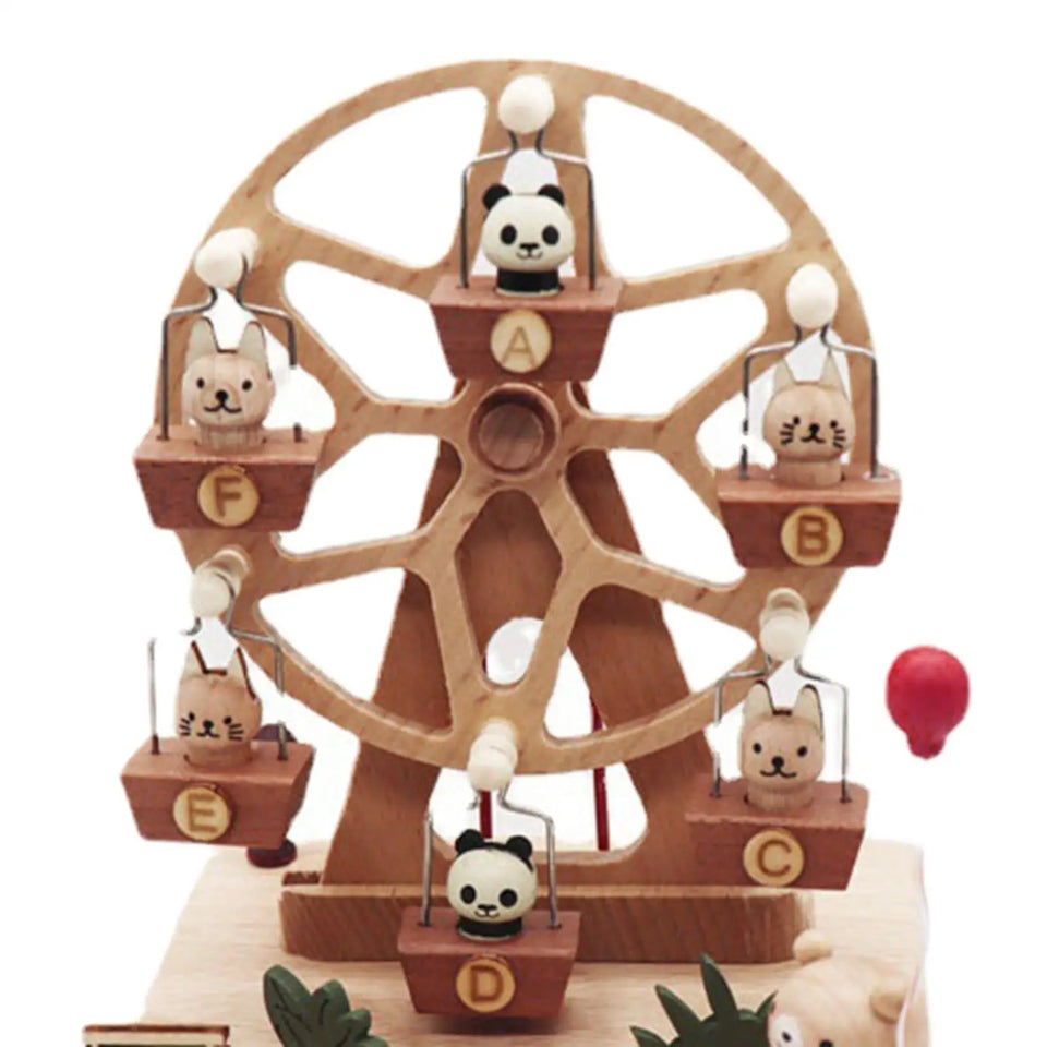 Carousel Windmill Wooden Music Box