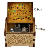 Stranger Things Alphabet Wall Hand-Crank Music Box - Vintage Laser-Engraved Wooden Keepsake - Classic Sci-Fi Mystery Movie Souvenir & Collector’s Gift