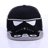 Star Wars Stormtrooper Snapback Hat - Premium Embroidered Sci-Fi Imperial Soldier Baseball Cap - White & Grey Flat Brim Streetwear Trucker Hat - Adjustable Hip Hop Headwear Cosplay Gift