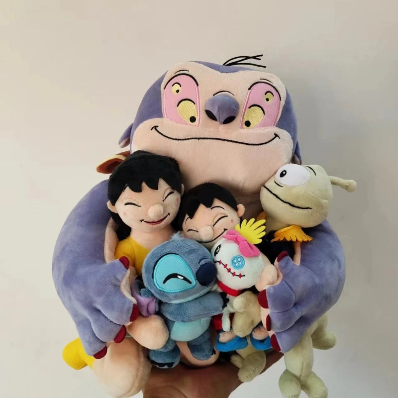 36cm Disney Lilo & Stitch Plush Set – Kawaii Jumba & Pleakley Soft Toys for Kids Gifts