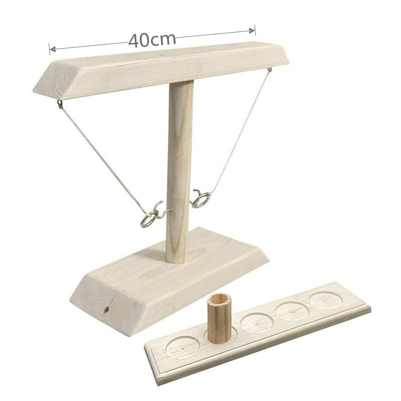 Wooden Fast-paced Ring Toss Hooks