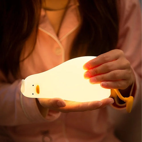 Soft Patting Cartoon Duck Night Lamp