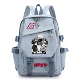 Anime Tactical Buckle Canvas Backpack - Leaf Village & Anbu Mask Graphic School Bookbag with Laptop Sleeve - Aesthetic Multi-Pocket Travel Rucksack for Students & Anime Fans