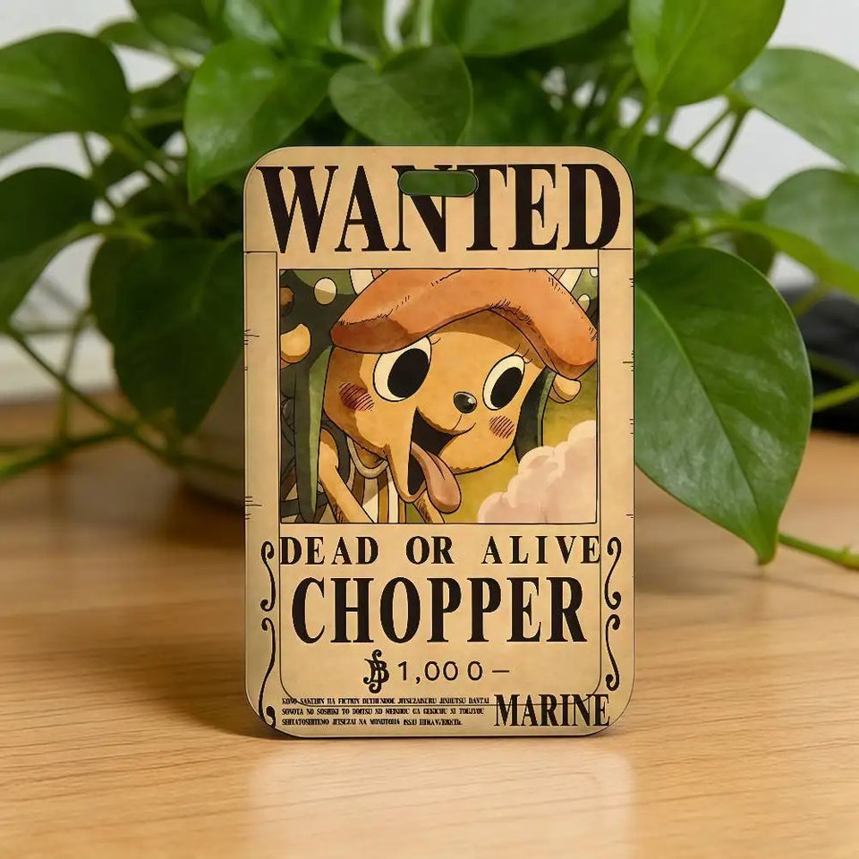 Anime Pirate Wanted Poster Luggage Tag - Vintage Monkey D Luffy Gear 5 Bounty Card - Retro Vinsmoke Sanji & Nico Robin Travel ID Bag Tag - Nostalgic Manga Fan Gift for Backpack, Suitcase & Keychain