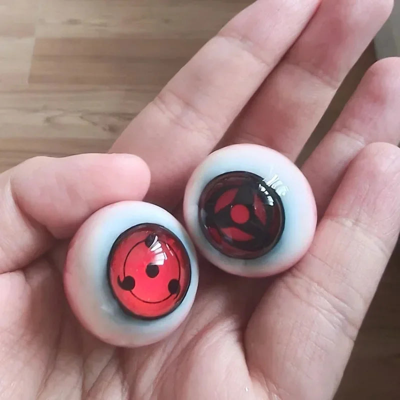Naruto Sharingan & Mangekyou Sharingan Eyeball Prop Set - Realistic Uchiha Cosplay Eyeball Replicas - Itachi, Sasuke & Kakashi Eye Props for Anime Displays & Halloween