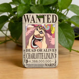 Anime Pirate Wanted Poster Luggage Tag - Vintage Monkey D Luffy Gear 5 Bounty Card - Retro Vinsmoke Sanji & Nico Robin Travel ID Bag Tag - Nostalgic Manga Fan Gift for Backpack, Suitcase & Keychain