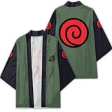 Anime Kimono Haori Cardigan Cloak - Akatsuki Red Cloud Printing Open Front Robe - Gaara Jiraiya Uchiha Unisex Graphic Yukata Jacket - Casual Streetwear Ninja Cosplay Cape Outwear