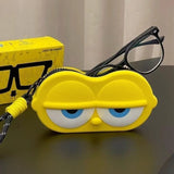 SpongeBob SquarePants Silicone Glasses Case - Protective Eyewear Pouch - "Life is the Bubbles" Edition Soft Shell Eyeglass Protector