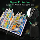 Anime Rogue Ninja Zippered Trading Card Binder - 9-Pocket PU Leather TCG Collector Folder Album with Wrist Strap & Red Cloud Graphic - Portable Storage Case for Pokemon, MTG, Yu-Gi-Oh & Sports Cards