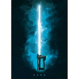 Star Wars Lightsaber Canvas Wall Art - Iconic Jedi & Sith Weaponry Prints - Minimalist Sci-Fi Movie Decor for Home, Office, or Game Room - Kylo Ren, Ahsoka Tano & Obi-Wan Editions