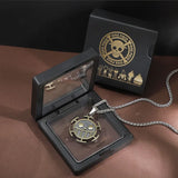 Anime Pirate Medallion Pendant Necklace Set - Vintage Straw Hat & Heart Jolly Roger Medals - Retro Blue Face Emblem Stainless Steel Chain Jewelry - Nostalgic Manga Fan Gift with Premium Display Box