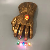 Infinity Gauntlet Prop Replica - Metallic Gold Armor Glove with 6 Infinity Stones - Marvel Superhero Cosplay Weapon, Costume Prop & Desk Display for Fans & Collectors
