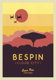 Star Wars Travel Poster Canvas Wall Art - Vintage Retro Planet Prints - Minimalist Sci-Fi Movie Decor for Home, Office, or Game Room - Naboo, Mustafar & Endor Editions