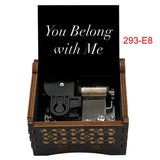 "You Belong With Me" Hand-Crank Wooden Music Box - Taylor Swift Inspired Fan Souvenir - Laser-Engraved Lyrics & Portrait - Limited Edition Musical Keepsake Gift